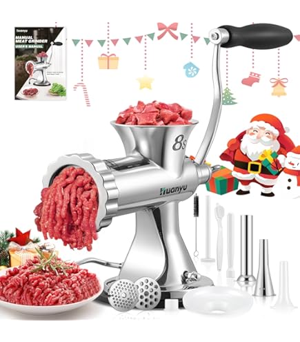 Amazon | Huanyu 手動式ミンサー ミートチョッパー ミートグラインダー